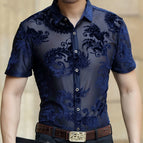 Short Sleeve 1851 Luhua Blue