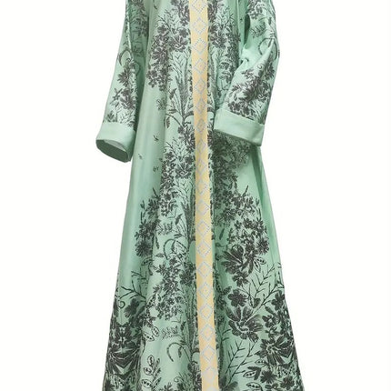 Muslim Women's Printed Robes During Ramadan