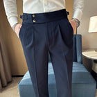 Slim Double-breasted Closure Collar Vest Pants Suit