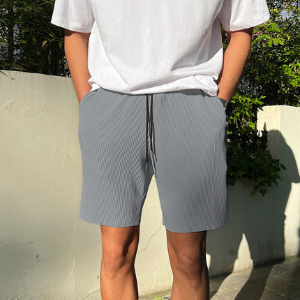 Pleated Draping Fitness Sports Thin Section Versatile Shorts Men's Elastic Breathable Quick-drying Summer Cool Loose Track Pants