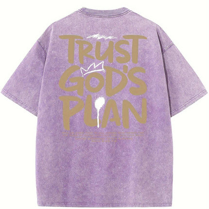 Retro Washed High Quality Cotton Pattern T-shirt