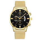 Black Plate Gold Strap