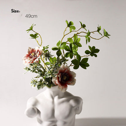 Body Art Vase Plating Ceramic Silver Floral Home Decoration Decoration