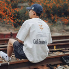 Pure Cotton Hong Kong Style Retro Short-sleeved T-shirt Men