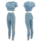 Blue leggings set