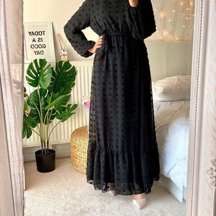 Small hair ball fashion Muslim plus size dress