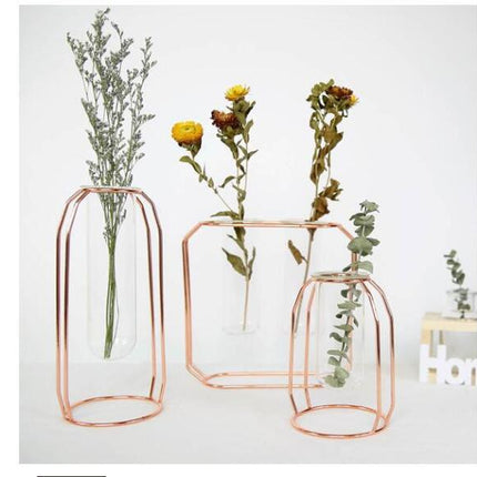 Geometric Rose Gold Vase