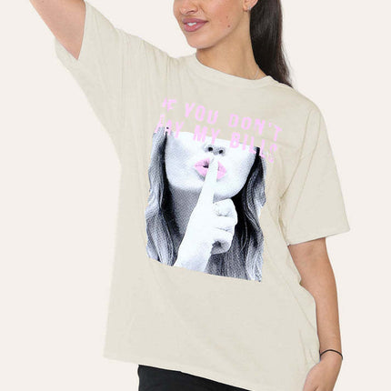 Ladies Printed Short Sleeve T-Shirt Top