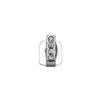 Silver Vertical Bars 2 Pieces