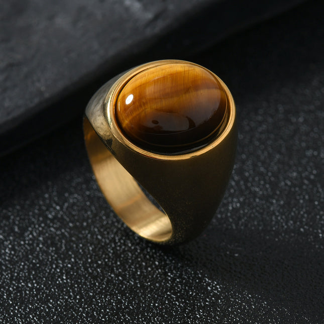 Stainless Steel Ring Casting Oval Natural