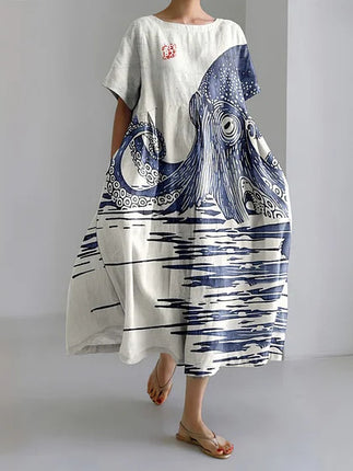 Biological 3D Printing Fashion Plus Size Dress Women