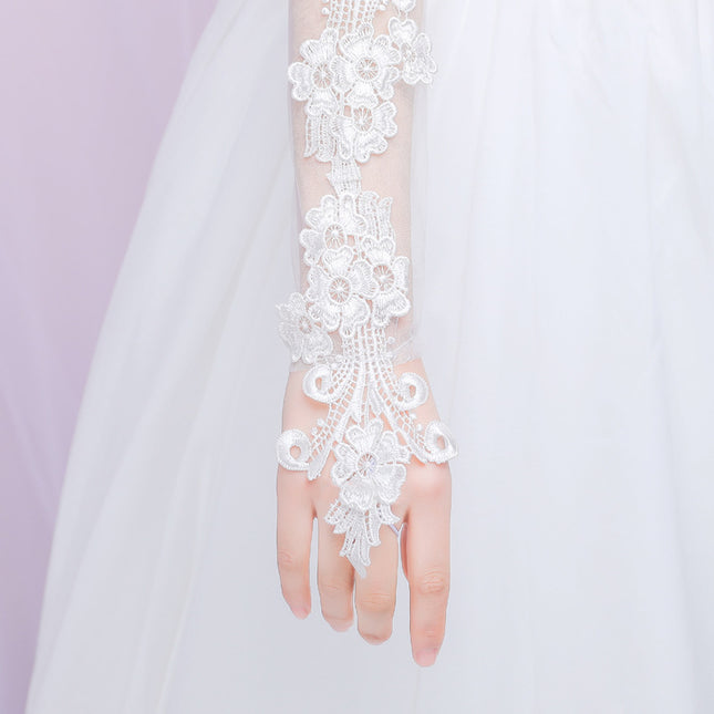 Bride Korean Gloves Wedding Dress