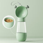 Cute grass green / Drinking water and feeding