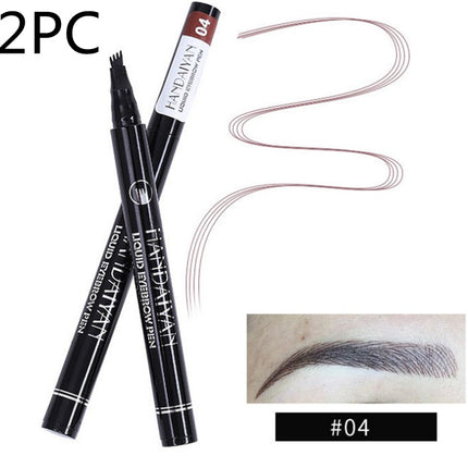 Microblading Eyebrow Pencil Waterproof Fork Tip Tattoo Pen Tinted Fine Sketch Eye Brow Pencils Long Lasting Eyebrows