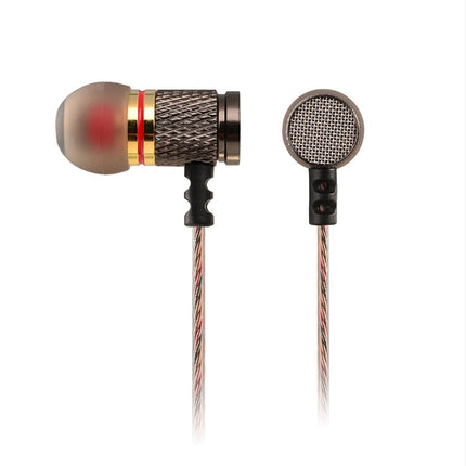 In-ear headphones metal subwoofer headphones mobile music MP3 bass explosion earplugs
