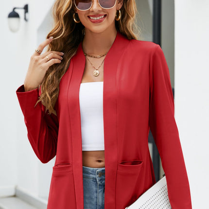 Fashion Women With Pockets Suit Jacket Tops