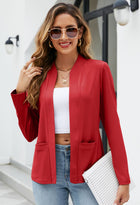 Fashion Women With Pockets Suit Jacket Tops