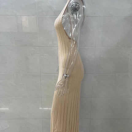 Summer American Knitted Pleated Dress Women