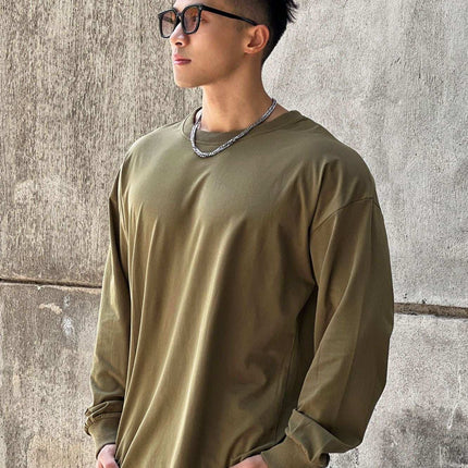 Loose Fitness Clothes Sports Clothes Long Sleeve T-shirt Pullover Hoodie Thin Section Men