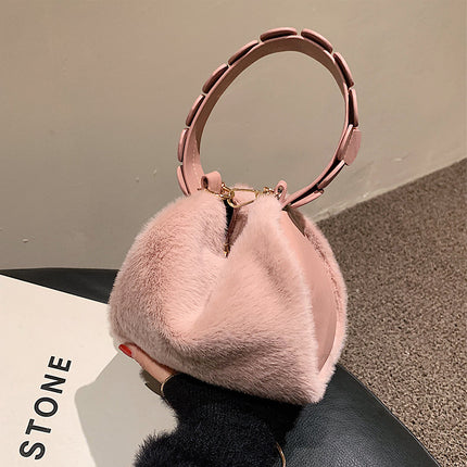 Autumn And Winter Small Furry Crossbody Hand Bag Female Bags