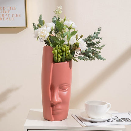 Plastic Imitation Enamel Vase Modern Simple Abstract TV Cabinet Decorations