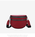 Fashion Lady Leather Diagonal Saddle Bag