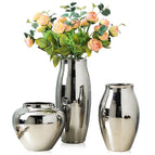Set of silver plated vases
