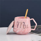 Stone pattern pink cup lid spo