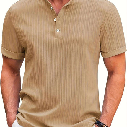 New Men's Retro Cotton And Linen Stripes Loose Shirt