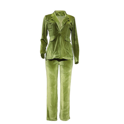 Women's Suits Coat Wide Leg Pants Suit