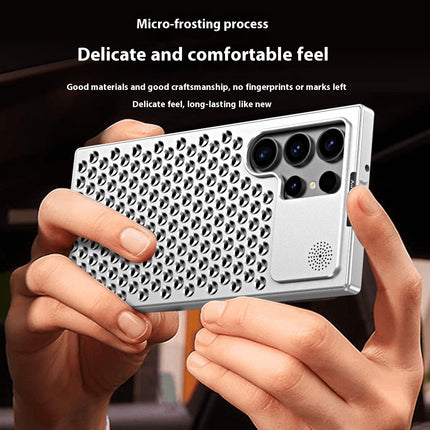 Spring Fastener Magnetic Suction Aluminum Alloy Heat Dissipation S24ultra Phone Case