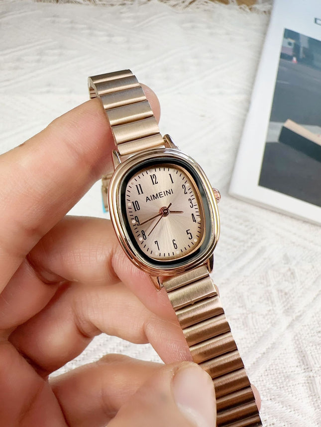Oval Disk Women's Retro Digital Simple Watch
