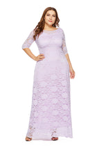 Plus Size Women New Hollow Lace Pocket Dress