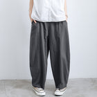 Summer Cotton And Linen Lantern Large Size Loose Trousers Women Leisure Pants Fat Trousers