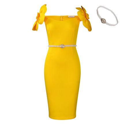 Women's Three-dimensional Floral Elegant Dress