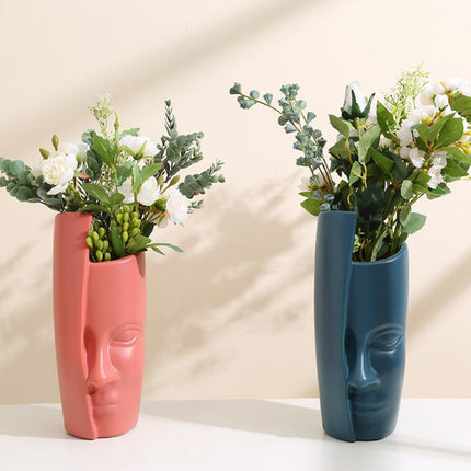 Plastic Imitation Enamel Vase Modern Simple Abstract TV Cabinet Decorations