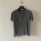 Damaged Neck lace Reworked Washed Short Sleeves