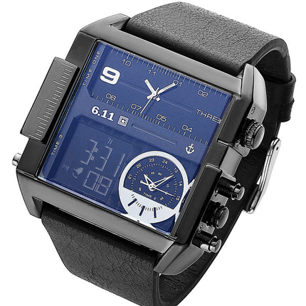 611 date 8145 countdown waterproof backlight luminous double display electronic watch
