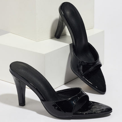 Black For Women Pointed Stiletto Heel High Heels