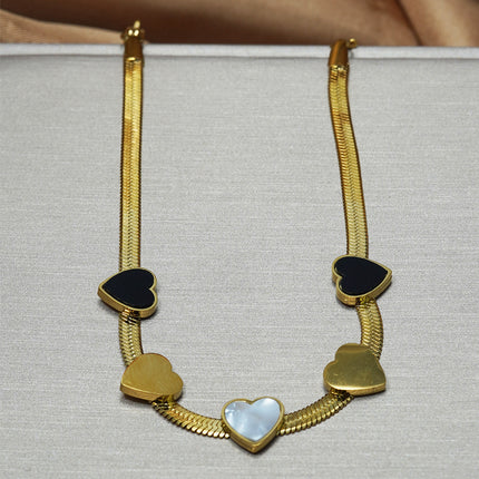 Lxalry 18K Gold Plated Heart Mirror Jewelry Set  Hypoallergenic Skin Safe Necklace   Bracelet For Daily Gifting Never Fade Adjustable Luxury With Precision Inlay Craftsmanship