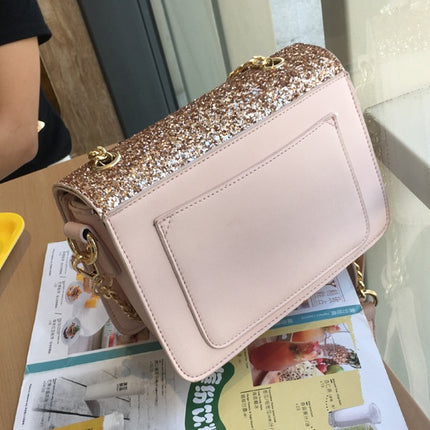 Women's Tote Bag Fashion Sequined Small Square Lady PU Fashion Hand bag