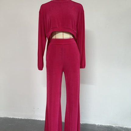 Wide Leg Pants Casual Set