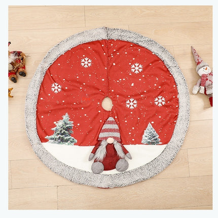 Christmas Tree Skirt Linen Tree Skirt Christmas Tree Bottom Decoration Supplies
