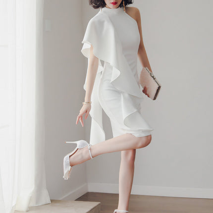 Party party white short evening dress