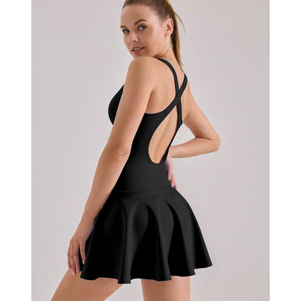 High-elasticity Summer New Dress, Nude Sensation, Anti-exposure Sports Dress