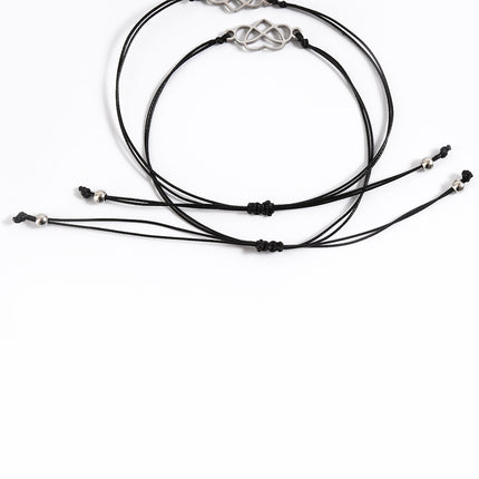 Heart Infinity Charm Bracelets For Women Men Handmade Boho Friendship Bracelets Couple Jewelry Gift