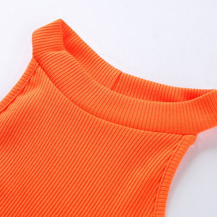 Women Halter Bodysuits Neon Elastic Tank Jumpsuit Fashion