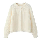 Women's Puff Sleeve Knitted Cardigan Sweater