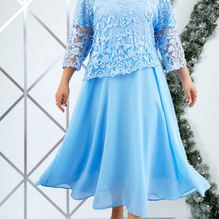 Women's Water Soluble An Embroidered Skirt European And American Style Lace Chiffon