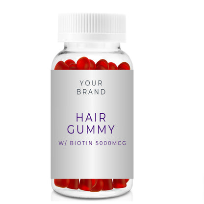 Hair Gummies With Micrograms Of Biotin And Vitamins